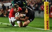 24 June 2017; Elliot Daly of the British & Irish Lions is tackled by Israel Dagg of New Zealand during the First Test match between New Zealand All Blacks and the British & Irish Lions at Eden Park in Auckland, New Zealand. Photo by Stephen McCarthy/Sportsfile
