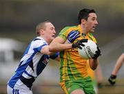 12 February 2012; Rory Kavanagh, Donegal, in action against Peter O'Leary, Laois. Allianz Football League, Division 1, Round 2, Donegal v Laois, O'Donnell Park, Letterkenny, Co. Donegal. Picture credit: Oliver McVeigh / SPORTSFILE