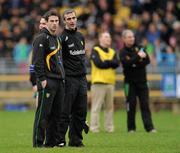 12 February 2012; Jim McGuinness, Donegal manager, right, along with Rory Gallagher, assistant manager. Allianz Football League, Division 1, Round 2, Donegal v Laois, O'Donnell Park, Letterkenny, Co. Donegal. Picture credit: Oliver McVeigh / SPORTSFILE