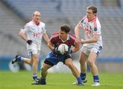 12 February 2012; Pat Lambe, Naomh Pádraig, Clonbur, in action against Caolan Corr, Derrytresk Fir an Chnoic. AIB GAA Football All-Ireland Junior Club Championship Final, Naomh Pádraig, Clonbur, Galway v Derrytresk Fir an Chnoic, Tyrone, Croke Park, Dublin. Picture credit: Pat Murphy / SPORTSFILE