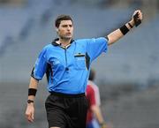 12 February 2012; Gary McCormack, referee. AIB GAA Football All-Ireland Junior Club Championship Final, Naomh Pádraig, Clonbur, Galway v Derrytresk Fir an Chnoic, Tyrone, Croke Park, Dublin. Picture credit: Pat Murphy / SPORTSFILE