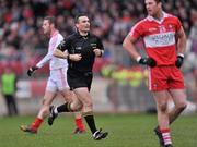 12 February 2012; Referee Maurice Deegan. Allianz Football League, Division 2, Round 2, Tyrone v Derry, Healy Park, Omagh, Co Tyrone. Picture credit: Brian Lawless / SPORTSFILE