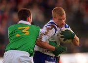 8 February 1997; Declan Darcy of Connacht is tackled by Hugh Kenny of Leinster during the Railway Cup Final match between Leinster and Connacht. Photo by Ray McManus/Sportsfile