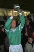 3 November 2002; Leinster captain Andy Comerford lifts The Railway Cup. Leinster v Munster, Interprovincial Hurling Championship for the Railway Cup, Nowlan Park, Kilkenny. Hurling. Picture credit; Ray McManus / SPORTSFILE *EDI*