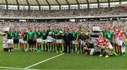 24 June 2017; The Ireland team celebrate after the international rugby match between Japan and Ireland in the Ajinomoto Stadium in Tokyo, Japan. Photo by Brendan Moran/Sportsfile