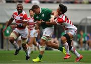 24 June 2017; Sean Reidy of Ireland holds off the tackle of Yoshitaka Tokanuga of Japan on the way to scoring his side's fifth try during the international rugby match between Japan and Ireland in the Ajinomoto Stadium in Tokyo, Japan. Photo by Brendan Moran/Sportsfile