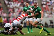 24 June 2017; Rhys Ruddock of Ireland is tackled by Michael Leitch of Japan during the international rugby match between Japan and Ireland in the Ajinomoto Stadium in Tokyo, Japan. Photo by Brendan Moran/Sportsfile