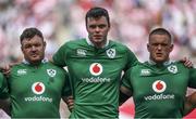 24 June 2017; Ireland players, from left, Dave Kilcoyne, James Ryan and Andrew Porter before the international rugby match between Japan and Ireland in the Ajinomoto Stadium in Tokyo, Japan. Photo by Brendan Moran/Sportsfile
