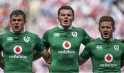 24 June 2017; Ireland players, from left, Garry Ringrose, Jacob Stockdale and Paddy Jackson before the international rugby match between Japan and Ireland in the Ajinomoto Stadium in Tokyo, Japan. Photo by Brendan Moran/Sportsfile