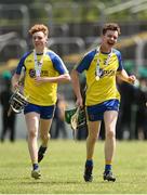 24 June 2017; Luke Corbett, right, of Roscommon celebrates with team-mate Oisín Kelly, left, following the Bank of Ireland Celtic Challenge Corn Michael Feery Final match between Armagh and Roscommon at Netwatch Cullen Park in Carlow. Photo by Seb Daly/Sportsfile