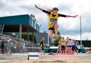 24 June 2017; Leah Crean of Bandon A.C., Co Cork, competing in the Girls U11 Long Jump at the Irish Life Health Juvenile Games & Inter Club Relays at Tullamore Harriers Stadium in Tullamore, Co Offaly. Photo by Sam Barnes/Sportsfile