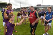 24 June 2017; Wexford manager Seamus McEnaney exchanges a handshake with Adrian Flynn after the GAA Football All-Ireland Senior Championship Round 1B match between Limerick and Wexford at the Gaelic Grounds in Limerick. Photo by Diarmuid Greene/Sportsfile