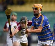 24 June 2017; Paul Devlin of South Tipperary in action against Noel Keogh of Galway Maroon during the Bank of Ireland Celtic Challenge Corn Michael Hogan Final match between Galway Maroon and South Tipperary at Netwatch Cullen Park in Carlow. Photo by Seb Daly/Sportsfile