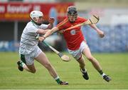 24 June 2017; Dan Sheehan of Carlow in action against Kevin Doyle of Limerick South/East during the Bank of Ireland Celtic Challenge Corn Jerome O’Leary Final match between Carlow and Limerick South/East at Netwatch Cullen Park in Carlow. Photo by Matt Browne/Sportsfile