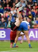 24 June 2017; Connaire Harrison of Down  in action against Drew Wylie of Monaghan during the Ulster GAA Football Senior Championship Semi-Final match between Down and Monaghan at the Athletic Grounds in Armagh. Photo by Oliver McVeigh/Sportsfile