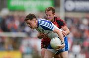 24 June 2017; Conor McManus of Monaghan in action against Darren O'Hagan of Down during the Ulster GAA Football Senior Championship Semi-Final match between Down and Monaghan at the Athletic Grounds in Armagh. Photo by Daire Brennan/Sportsfile
