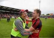 24 June 2017; Down manager Eamonn Burns and Gearard McGovern of Down celebrate after the Ulster GAA Football Senior Championship Semi-Final match between Down and Monaghan at the Athletic Grounds in Armagh. Photo by Daire Brennan/Sportsfile