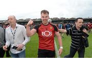 24 June 2017; Darragh O'Hanlon of Down celebrates after the Ulster GAA Football Senior Championship Semi-Final match between Down and Monaghan at the Athletic Grounds in Armagh. Photo by Oliver McVeigh/Sportsfile