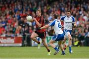 24 June 2017; Caolan Mooney of Down in action against Vinny Corey of Monaghan during the Ulster GAA Football Senior Championship Semi-Final match between Down and Monaghan at the Athletic Grounds in Armagh. Photo by Daire Brennan/Sportsfile