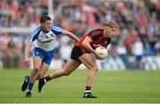 24 June 2017; Jerome Johnston of Down in action against Ryan Wylie of Monaghan during the Ulster GAA Football Senior Championship Semi-Final match between Down and Monaghan at the Athletic Grounds in Armagh. Photo by Daire Brennan/Sportsfile