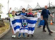 24 June 2017; Monaghan supporters, from left, Oran McCarville, Gerry Kelly and Niamh McCarville from Aughabog, Monaghan before the Ulster GAA Football Senior Championship Semi-Final match between Down and Monaghan at the Athletic Grounds in Armagh. Photo by Oliver McVeigh/Sportsfile