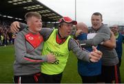 24 June 2017; Down manager Eamonn Burns celebrates after the Ulster GAA Football Senior Championship Semi-Final match between Down and Monaghan at the Athletic Grounds in Armagh. Photo by Daire Brennan/Sportsfile