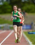 24 June 2017; Anna Bourke of St Wolstan’s C.S, Celbridge, Co. Kildare, competing in the 3,000 metre walk race at the Irish Life Health Tailteann School’s Interprovincial Schools Championships at Morton Stadium in Santry, Dublin. Photo by Ramsey Cardy/Sportsfile