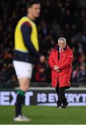 24 June 2017; British & Irish Lions head coach Warren Gatland and Jonathan Sexton during the First Test match between New Zealand All Blacks and the British & Irish Lions at Eden Park in Auckland, New Zealand. Photo by Stephen McCarthy/Sportsfile