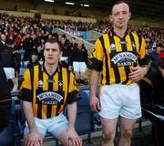 1 April 2007; John McEntee, left, and John Donaldson, Crossmaglen Rangers, watch the dying moments of the match. AIB All-Ireland Club Football Championship Final Replay, Dr Crokes v Crossmaglen Rangers, O'Moore Park, Portlaoise, Co. Laois. Picture credit: Brian Lawless / SPORTSFILE