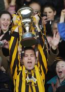 1 April 2007; Oisin McConville, Crossmaglen Rangers, lifts the cup after victory in the final. AIB All-Ireland Club Football Championship Final Replay, Dr Crokes v Crossmaglen Rangers, O'Moore Park, Portlaoise, Co. Laois. Picture credit: Brian Lawless / SPORTSFILE