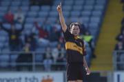 1 April 2007; Dr Croke's David Moloney celebrates scoring his side's first goal. AIB All-Ireland Club Football Championship Final Replay, Dr Crokes v Crossmaglen Rangers, O'Moore Park, Portlaoise, Co. Laois. Picture credit: Brian Lawless / SPORTSFILE