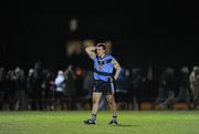 16 February 2012; A dejected Alan Giles, UCD, following his side's defeat. Irish Daily Mail Sigerson Cup Quarter-Final, National University of Ireland, Maynooth v University College Dublin, NUIM, Maynooth, Co. Kildare. Picture credit: Stephen McCarthy / SPORTSFILE