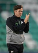 23 June 2017; Shamrock Rovers manager Stephen Bradley acknowledges supporters after the SSE Airtricity League Premier Division match between Shamrock Rovers and Drogheda United at Tallaght Stadium in Tallaght, Co Dublin. Photo by Piaras Ó Mídheach/Sportsfile