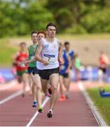 24 June 2017; Cormac O’Rourke of St Malachys, Belfast, Co. Antrim, competing in the 800 metre race at the Irish Life Health Tailteann School’s Interprovincial Schools Championships at Morton Stadium in Santry, Dublin. Photo by Ramsey Cardy/Sportsfile