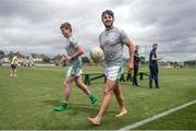 25 June 2017; London players Philip Butler, left, and Martin Carroll inspect the pitch ahead of the GAA Football All-Ireland Senior Championship Round 1B match between London and Carlow at McGovern Park in Ruislip, London. Photo by Seb Daly/Sportsfile