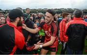 24 June 2017; Ryan Johnston of Down celebrates after the Ulster GAA Football Senior Championship Semi-Final match between Down and Monaghan at the Athletic Grounds in Armagh. Photo by Daire Brennan/Sportsfile