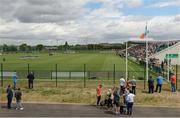 25 June 2017; A general view of the pitch and stand during the national anthem ahead of the GAA Football All-Ireland Senior Championship Round 1B match between London and Carlow at McGovern Park in Ruislip, London. Photo by Seb Daly/Sportsfile