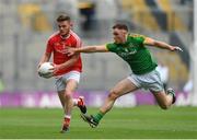 25 June 2017; Niall Sharkey of Louth in action against David Tonner of Meath during the Leinster GAA Football Junior Championship Final match between Louth and Meath at Croke Park in Dublin. Photo by Eóin Noonan/Sportsfile