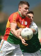25 June 2017; Ciaran Moran of Carlow in action against Kieran Dunne of London during the GAA Football All-Ireland Senior Championship Round 1B match between London and Carlow at McGovern Park in Ruislip, London. Photo by Seb Daly/Sportsfile