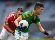 25 June 2017; James Conlon of Meath in action against Barry Reynolds of Louth during the Leinster GAA Football Junior Championship Final match between Louth and Meath at Croke Park in Dublin. Photo by Ray McManus/Sportsfile