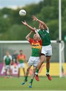 25 June 2017; Danny Moran of Carlow in action against Cathal Og Greene of London during the GAA Football All-Ireland Senior Championship Round 1B match between London and Carlow at McGovern Park in Ruislip, London. Photo by Seb Daly/Sportsfile