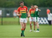 25 June 2017; Seán Murphy of Carlow celebrates following his side's victory during the GAA Football All-Ireland Senior Championship Round 1B match between London and Carlow at McGovern Park in Ruislip, London. Photo by Seb Daly/Sportsfile