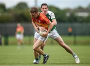 25 June 2017; Chris Crowley of Carlow in action against Rory Mason of London during the GAA Football All-Ireland Senior Championship Round 1B match between London and Carlow at McGovern Park in Ruislip, London. Photo by Seb Daly/Sportsfile