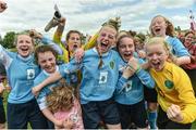 25 June 2017; Players from the Galway and District League celebrate after winning the U.14 Cup Final against Sligo Leitrim Schoolboys and girls League during the Fota Island Resort FAI Gaynor Cup at the University of Limerick in Limerick. Photo by David Maher/Sportsfile