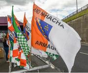 25 June 2017; A general view of supporter flags outside of the Athletic Grounds in Armagh prior to the GAA Football All-Ireland Senior Championship Round 1B match between Armagh and Fermanagh at the Athletic Grounds in Armagh. Photo by Philip Fitzpatrick/Sportsfile