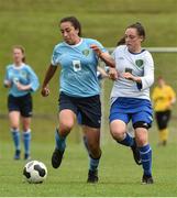 25 June 2017; dLucia Lobato of Galway and District League of the in action against Jess Ziu of Metropolitan girls League during the Under 16 final at the Fota Island Resort FAI Gaynor Cup at the University of Limerick in Limerick. Photo by David Maher/Sportsfile