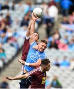 25 June 2017; Eoghan O'Gara of Dublin in action against Frank Boyle, left and Jamie Gonoud, right, of Westmeath during the Leinster GAA Football Senior Championship Semi-Final match between Dublin and Westmeath at Croke Park in Dublin. Photo by Eóin Noonan/Sportsfile