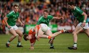 25 June 2017; Andrew Murnin of Armagh in action against Cian McManus of Fermanagh  during the GAA Football All-Ireland Senior Championship Round 1B match between Armagh and  Fermanagh at the Athletic Grounds in Armagh. Photo by Oliver McVeigh/Sportsfile
