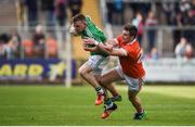 25 June 2017; Aidan Breen of Fermanagh in action against Ciaran O'Hanlon of Armagh during the GAA Football All-Ireland Senior Championship Round 1B match between Armagh and  Fermanagh at the Athletic Grounds in Armagh. Photo by Philip Fitzpatrick/Sportsfile
