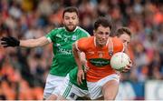 25 June 2017; Stephen Sheridan of Armagh in action against Ryan McCluskey of Fermanagh during the GAA Football All-Ireland Senior Championship Round 1B match between Armagh and  Fermanagh at the Athletic Grounds in Armagh. Photo by Oliver McVeigh/Sportsfile